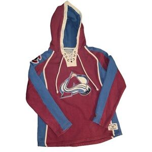 Women’s Colorado Avalanche Fanatics Hockey Sweater Lace-Up Pullover NHL Hoodie